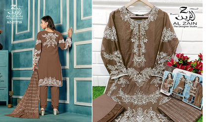 272718-New Al Zain Fox Georgette Pakistani Readymade Suits