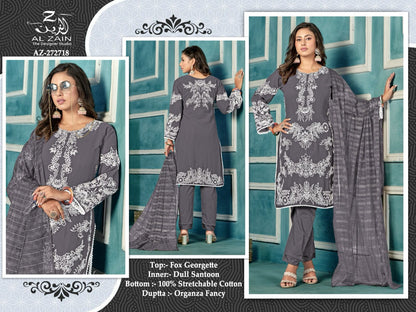 272718-New Al Zain Fox Georgette Pakistani Readymade Suits