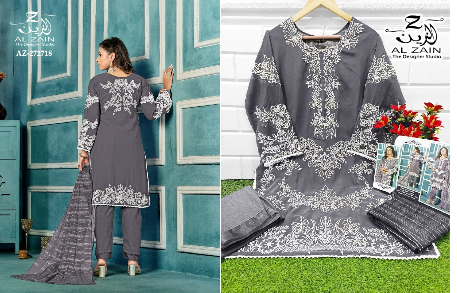 272718-New Al Zain Fox Georgette Pakistani Readymade Suits