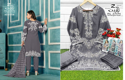 272718-New Al Zain Fox Georgette Pakistani Readymade Suits