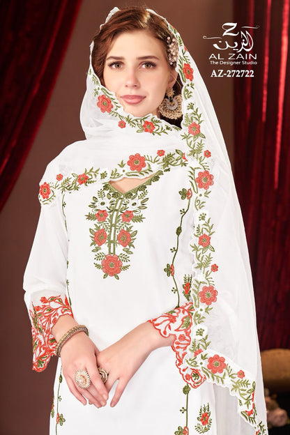 272722 Al Zain Fox Georgette Pakistani Readymade Suits