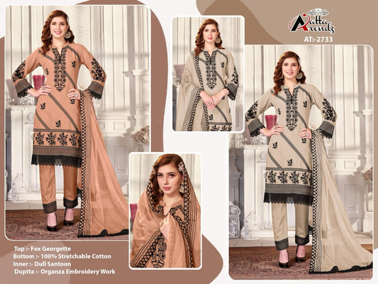 2733 Atta Trendz Georgette Pakistani Readymade Suits