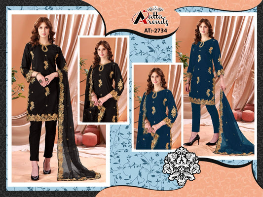 2734 Atta Trendz Georgette Pakistani Readymade Suits