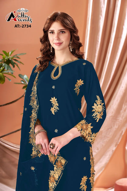 2734 Atta Trendz Georgette Pakistani Readymade Suits
