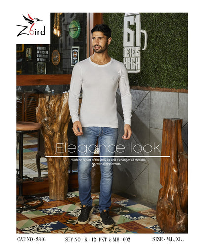 2816 Black -White Z Bird Mens Tshirts