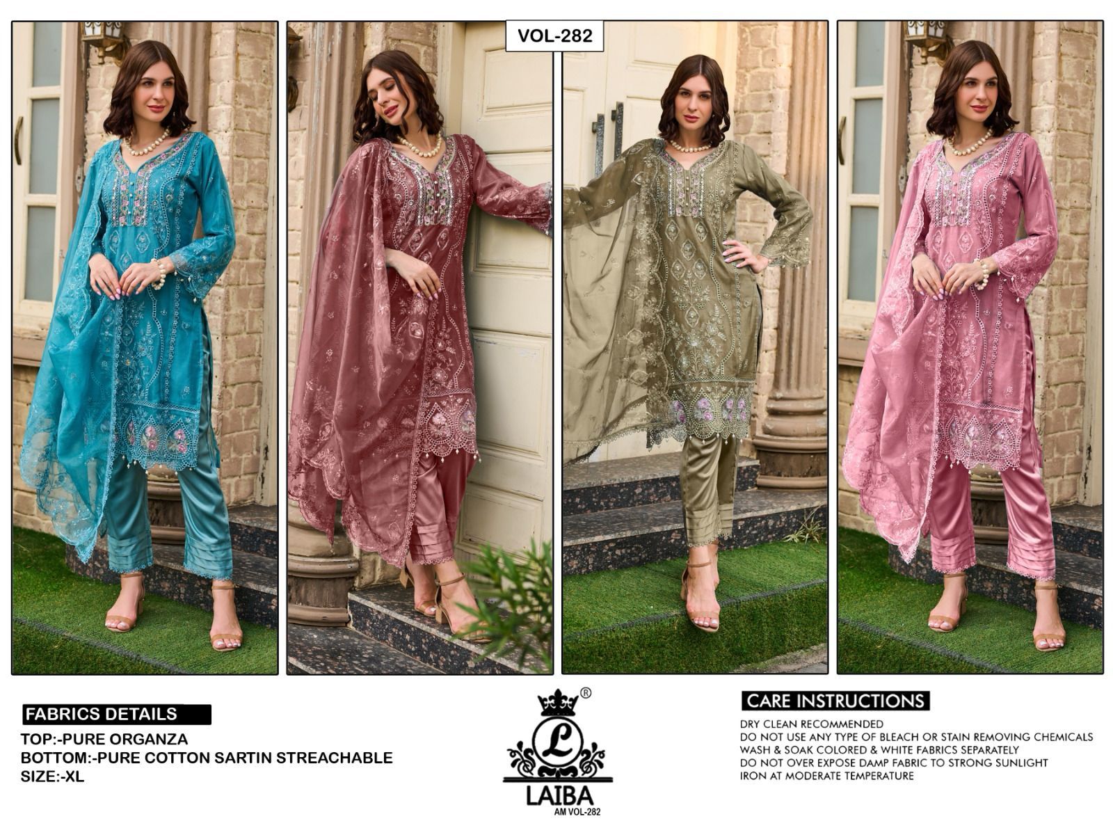 282-Colours Laiba Organza Pakistani Readymade Suits