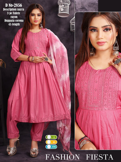 28223 Globe Rayon Readymade Pant Style Suits