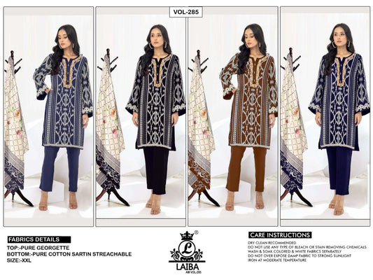 285 Laiba Organza Pakistani Readymade Suits