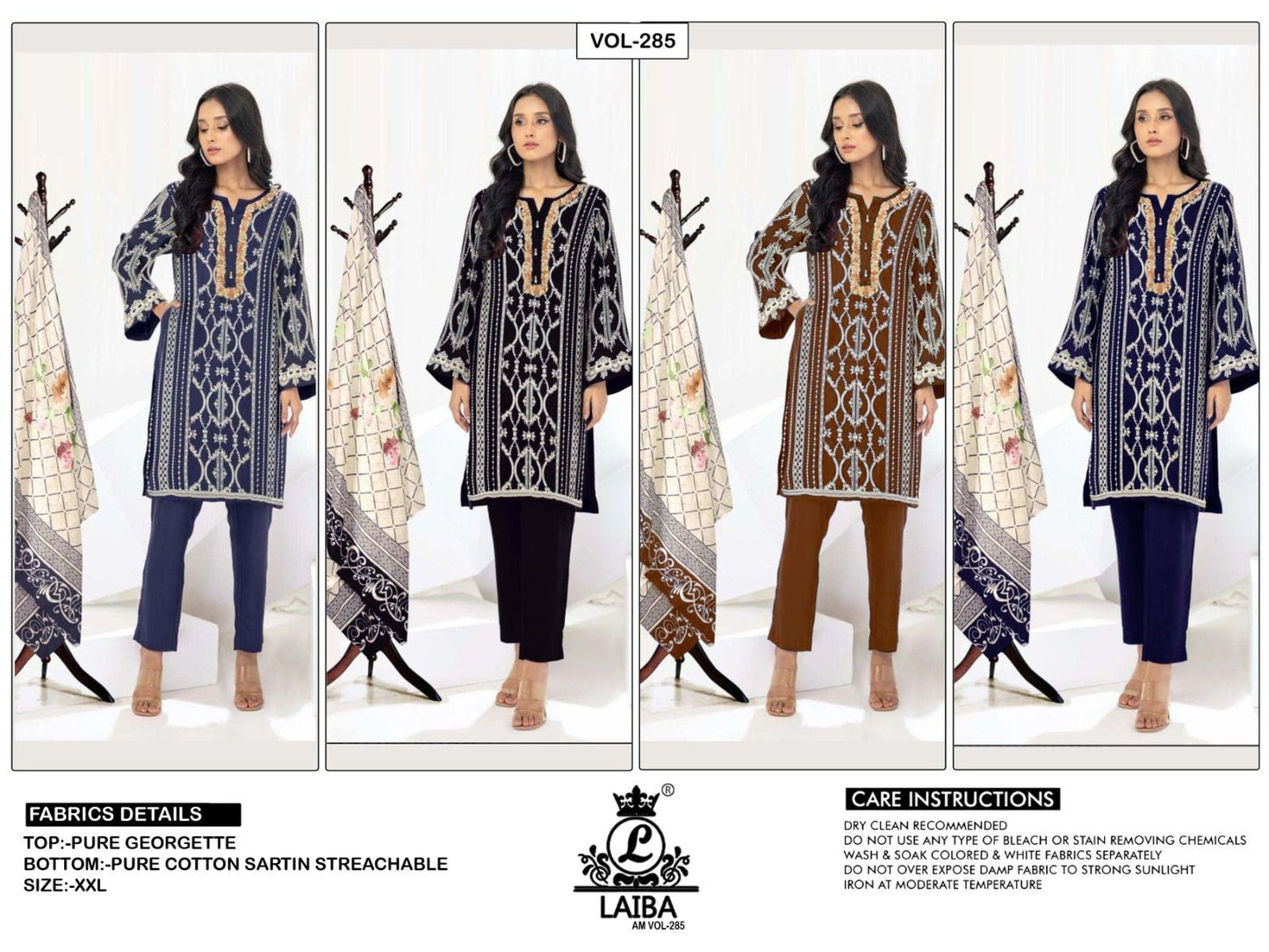 285 Laiba Organza Pakistani Readymade Suits