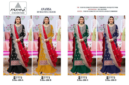 286 Anamsa Fox Georgette Pakistani Salwar Suits