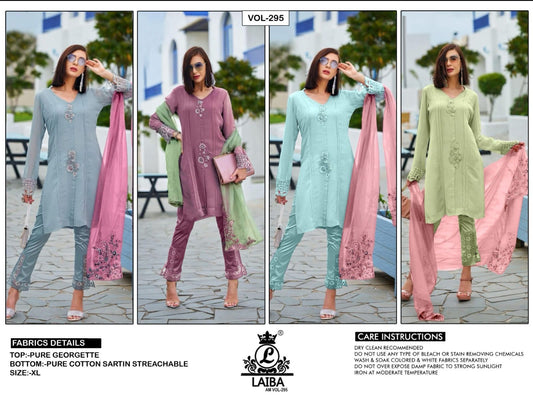 295 Laiba Georgette Pakistani Readymade Suits