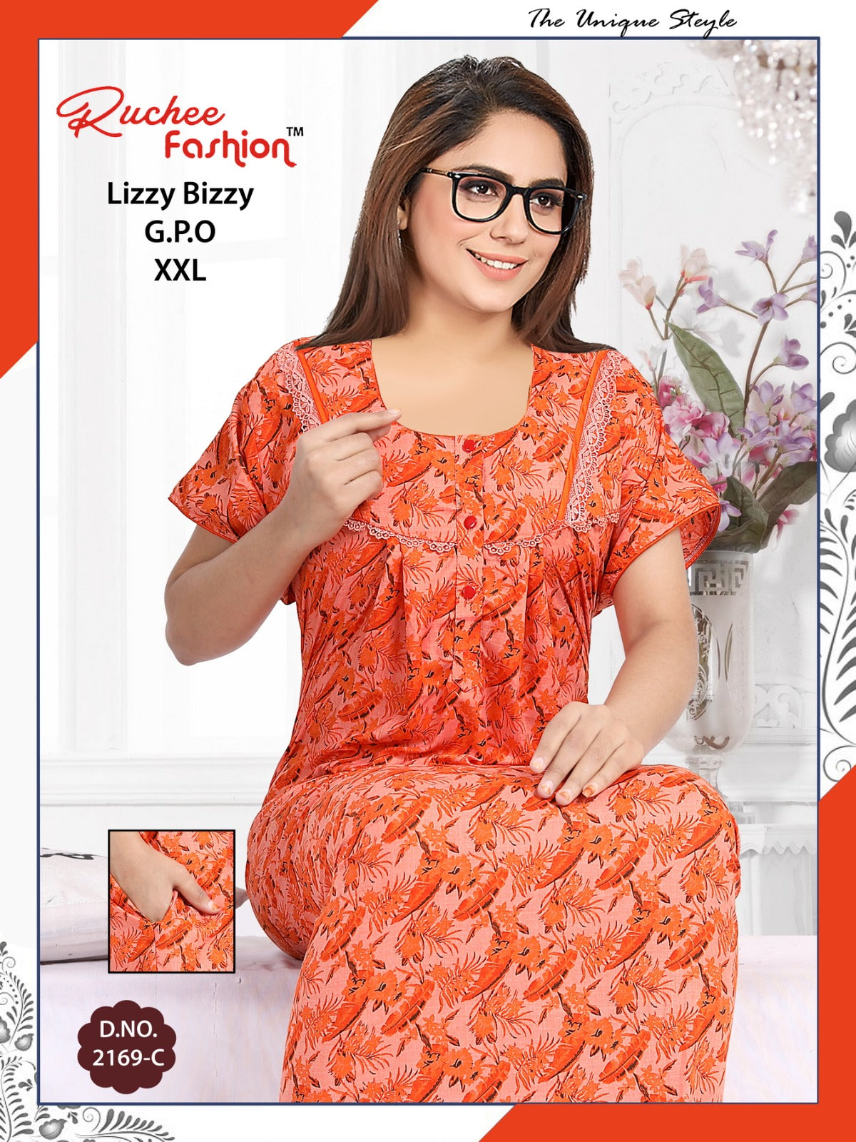 2Xl-2201 Ruchee Fashion Night Gowns