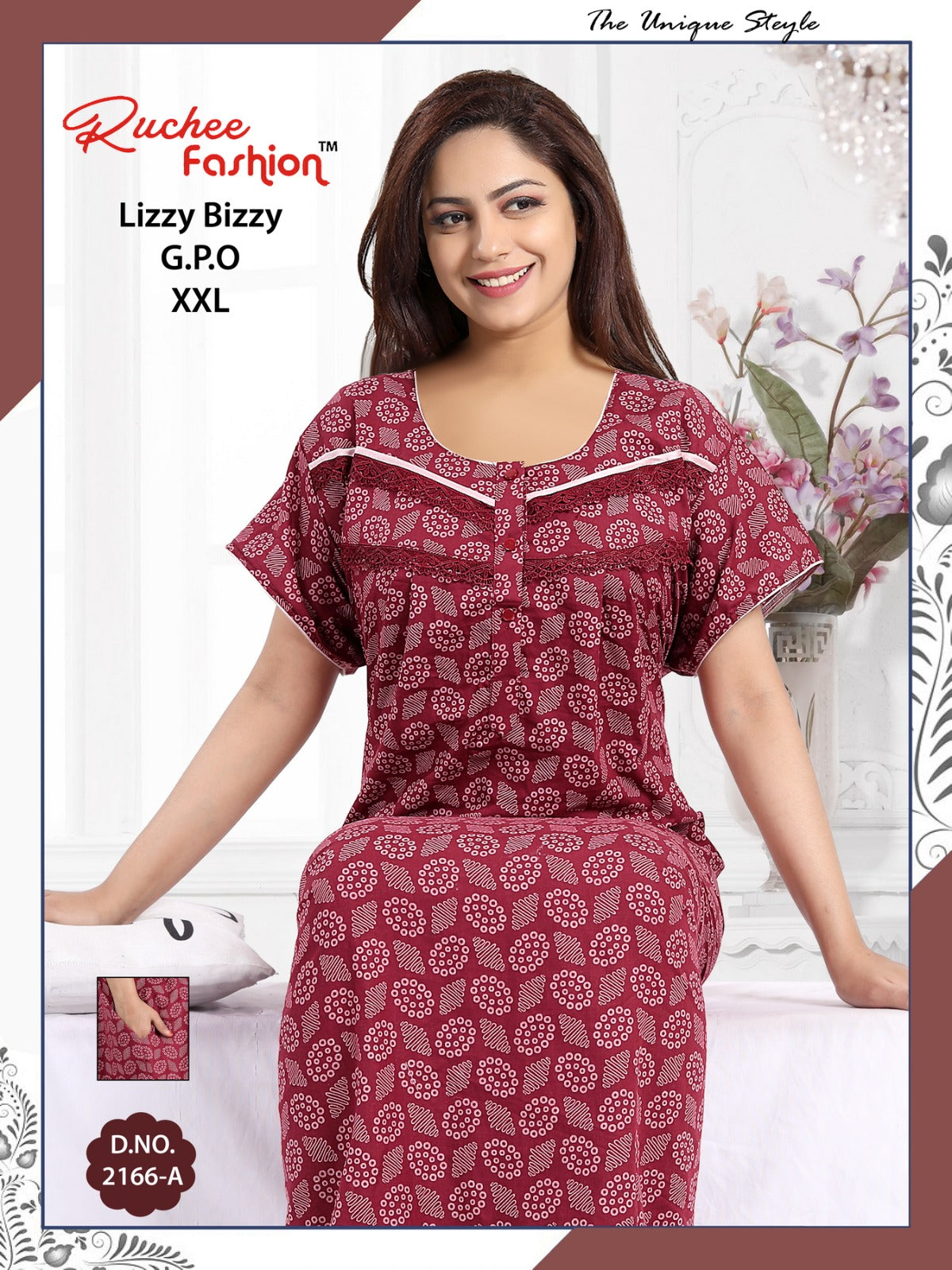 2Xl-2201 Ruchee Fashion Night Gowns