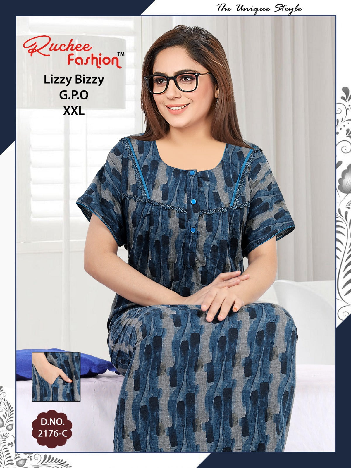 2Xl-2201 Ruchee Fashion Night Gowns