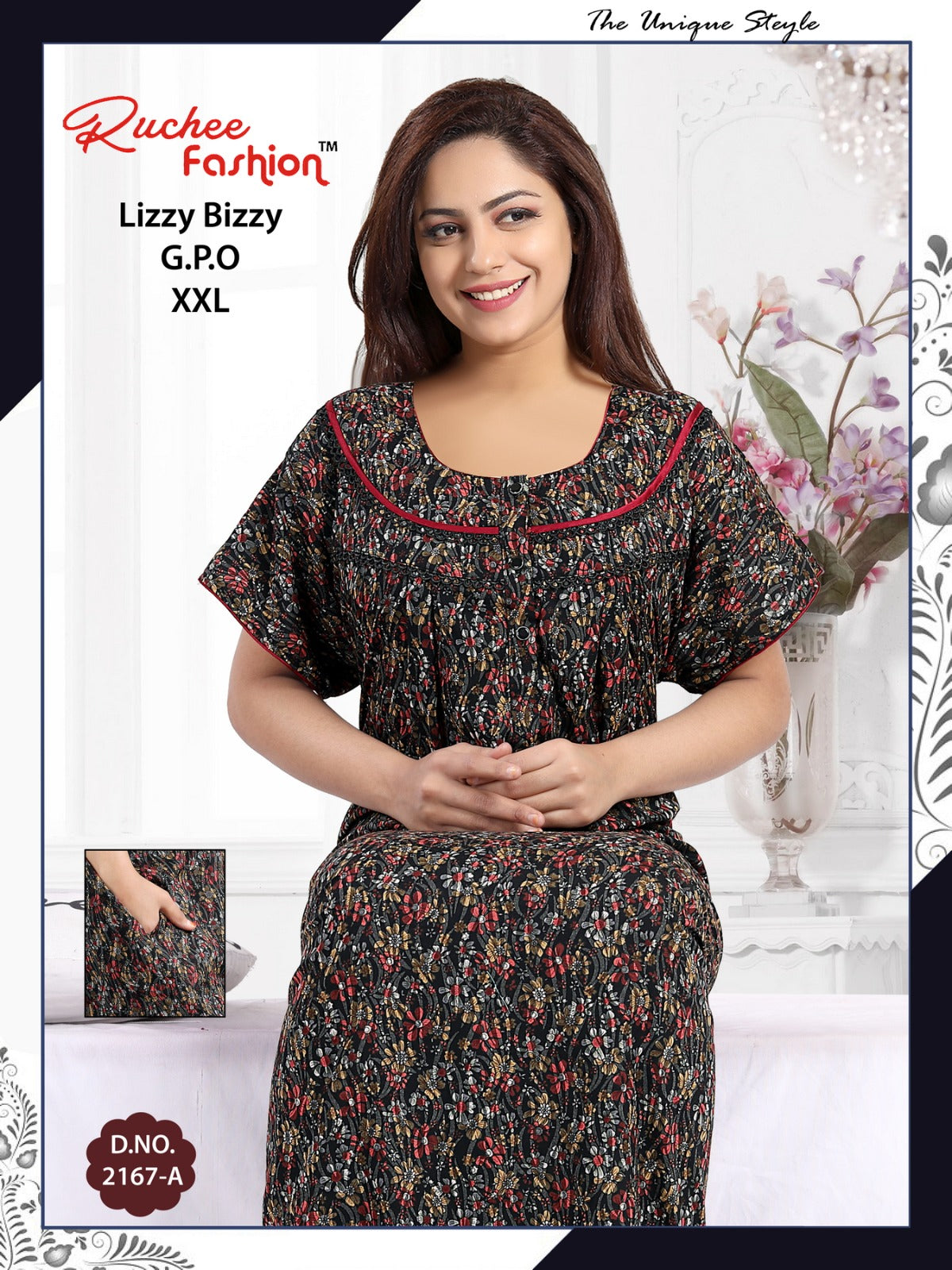 2Xl-2201 Ruchee Fashion Night Gowns