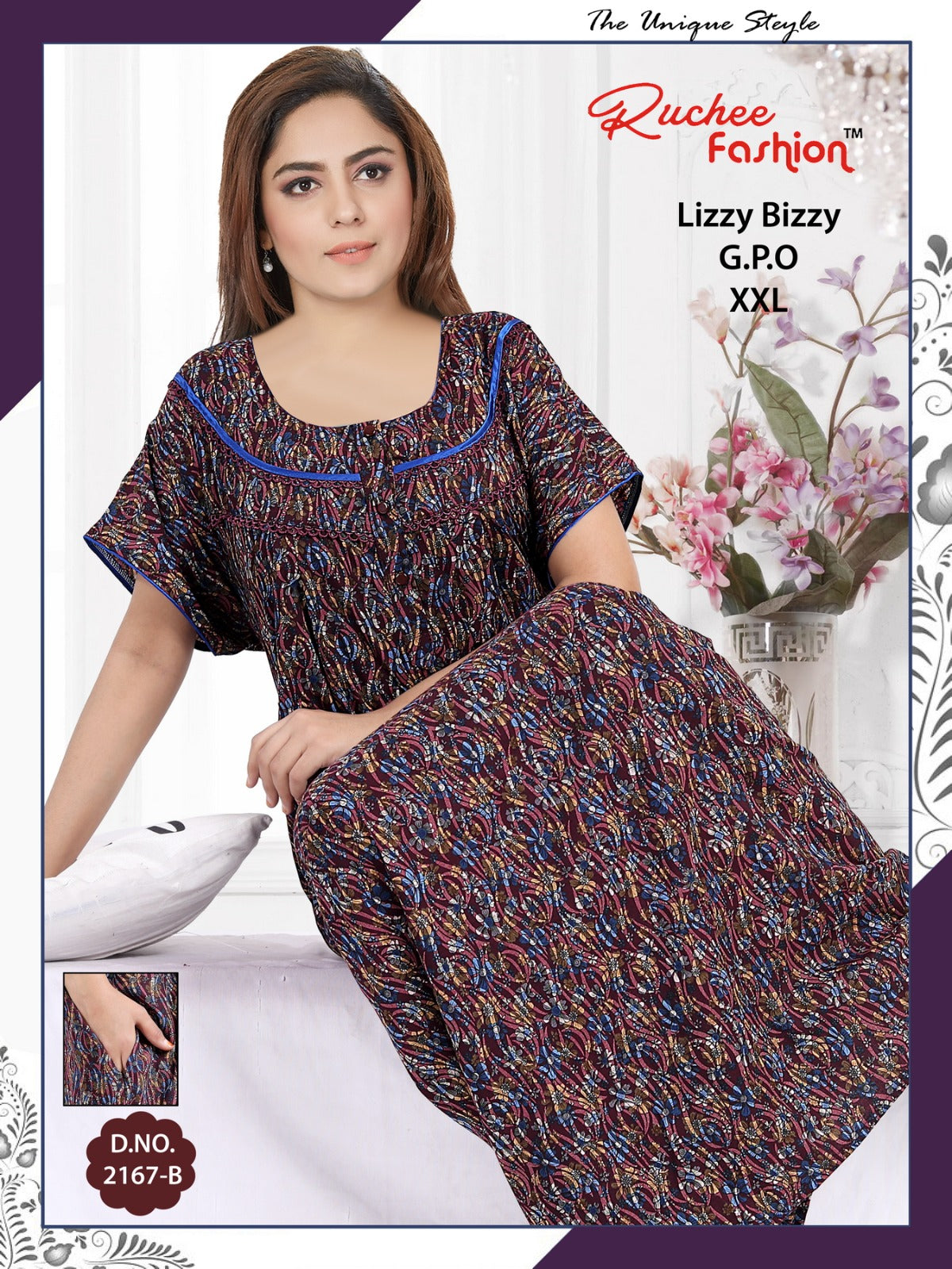 2Xl-2201 Ruchee Fashion Night Gowns