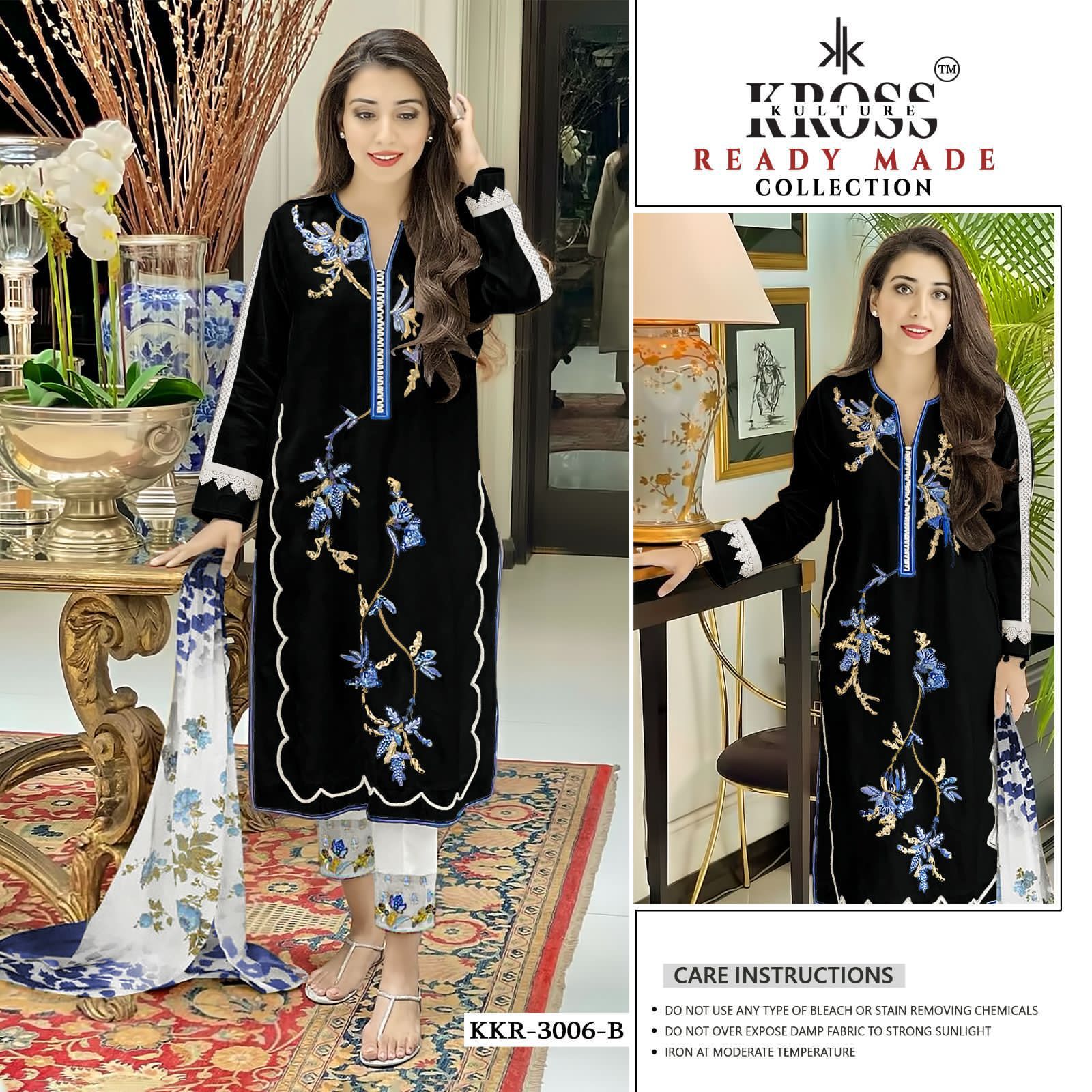 3006 Kross Kulture Georgette Pakistani Readymade Suits