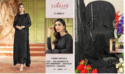 3009 Colours Zarqash Georgette Pakistani Salwar Suits
