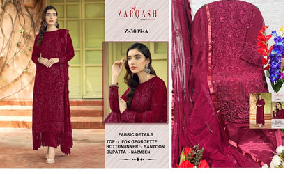 3009 Colours Zarqash Georgette Pakistani Salwar Suits