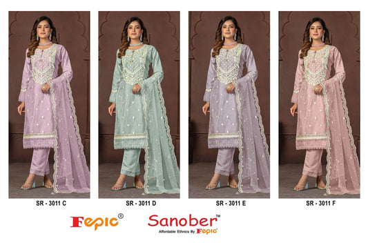 3011-Sanober Fepic Organza Pakistani Readymade Suits