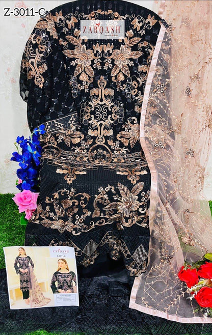 3011 ज़रक़श पाकिस्तानी सलवार सूट