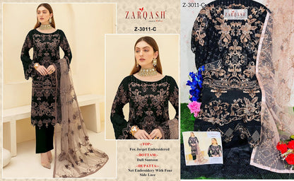 3011 ज़रक़श पाकिस्तानी सलवार सूट