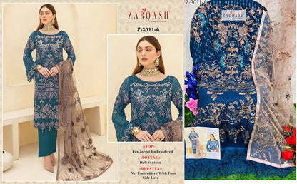 3011 ज़रक़श पाकिस्तानी सलवार सूट