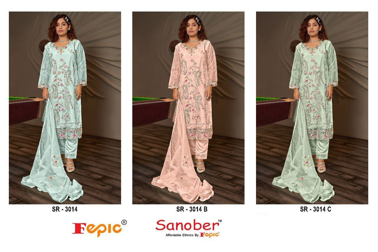 3014-Sanober Fepic Organza Pakistani Readymade Suits