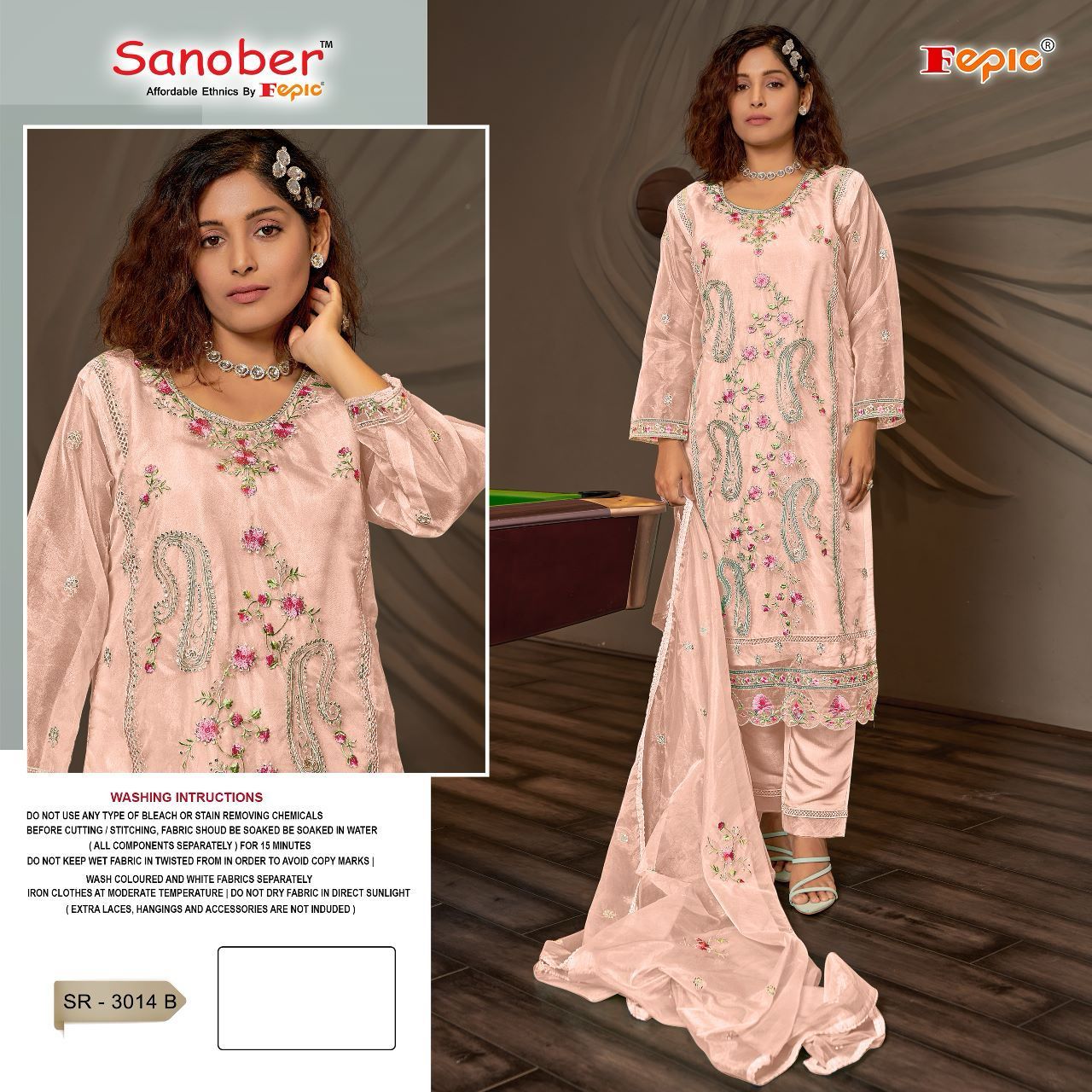 3014-Sanober Fepic Organza Pakistani Readymade Suits