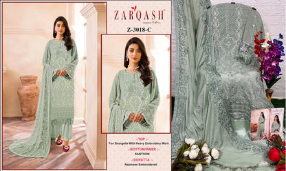 3018 Zarqash Georgette Pakistani Salwar Suits