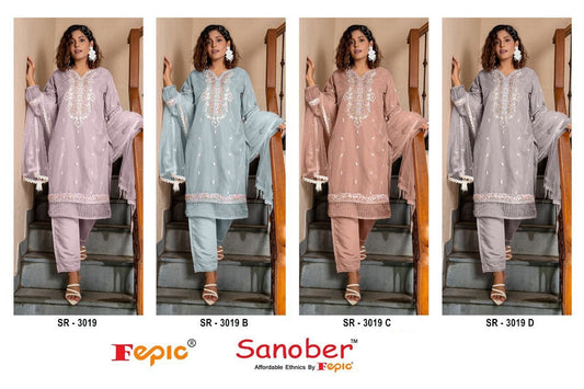 3019-Sanober Fepic Organza Pakistani Readymade Suits