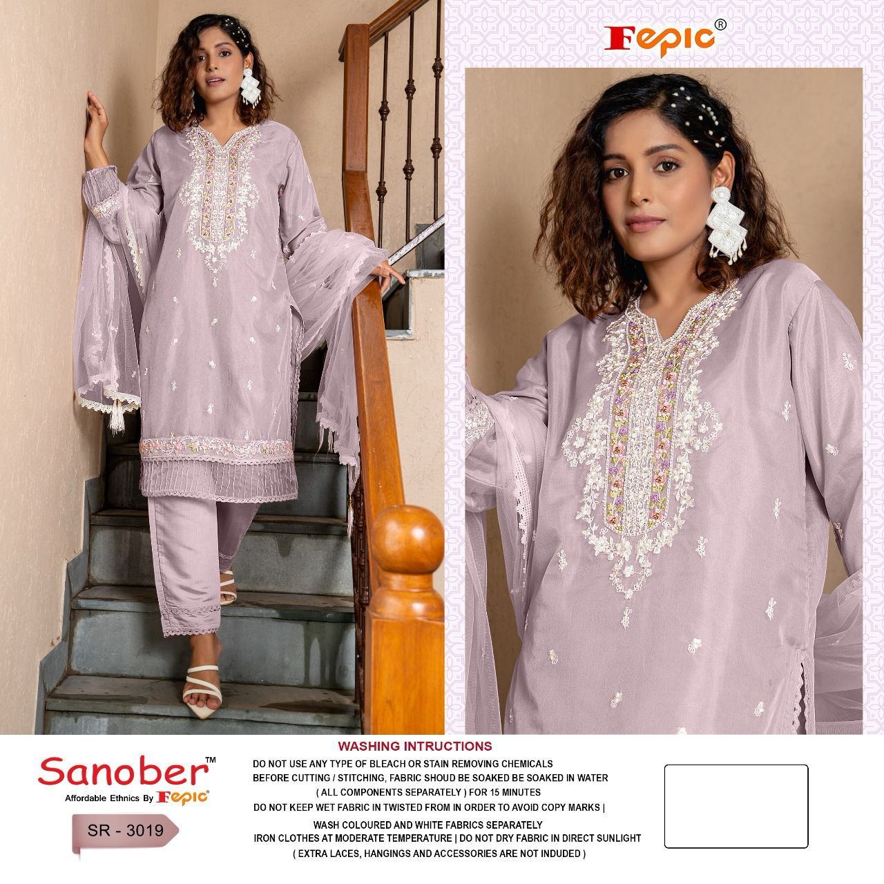 3019-Sanober Fepic Organza Pakistani Readymade Suits