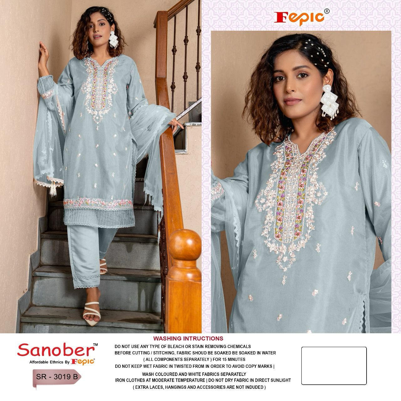 3019-Sanober Fepic Organza Pakistani Readymade Suits