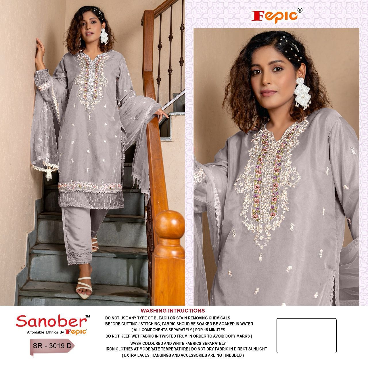 3019-Sanober Fepic Organza Pakistani Readymade Suits