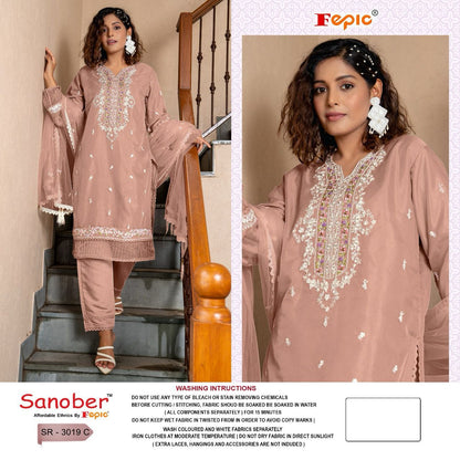 3019-Sanober Fepic Organza Pakistani Readymade Suits