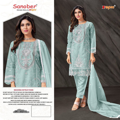 3021-Sanober Fepic Organza Pakistani Readymade Suits