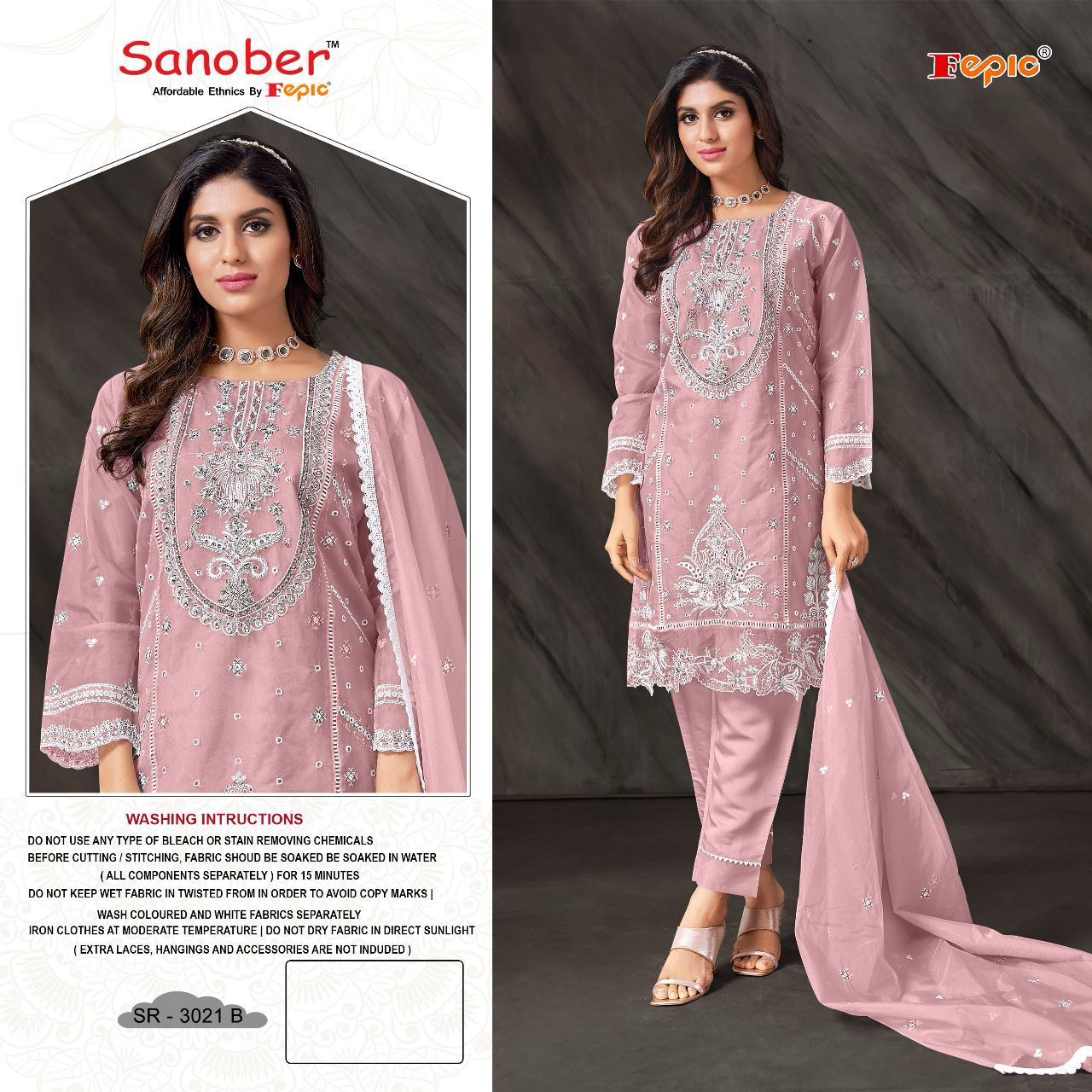 3021-Sanober Fepic Organza Pakistani Readymade Suits