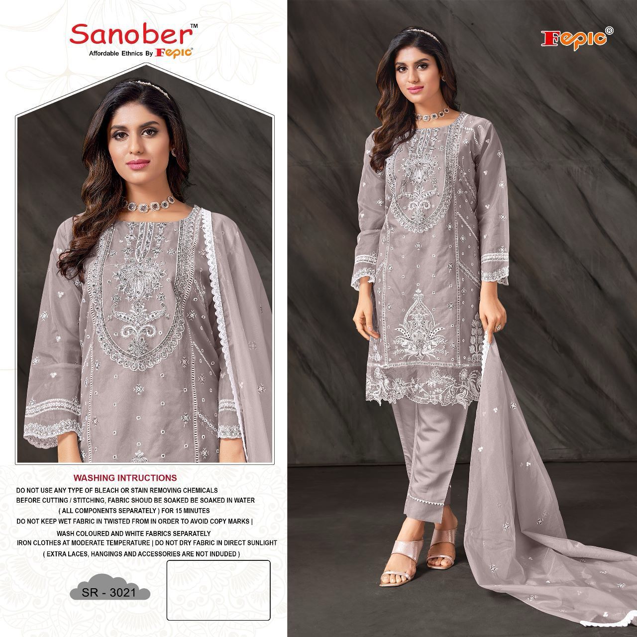 3021-Sanober Fepic Organza Pakistani Readymade Suits
