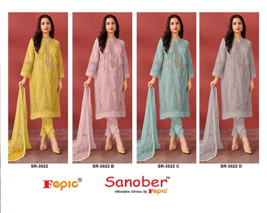 3022-Sanober Fepic Organza Pakistani Readymade Suits
