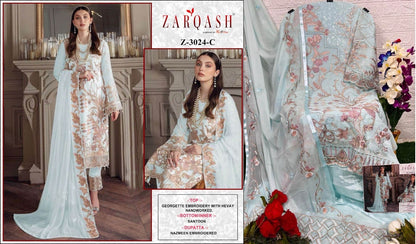 3024 Zarqash Georgette Pakistani Salwar Suits