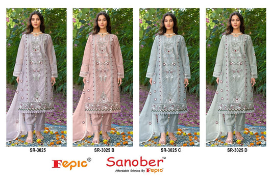 3025-Sanober Fepic Organza Pakistani Readymade Suits
