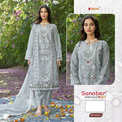3025-Sanober Fepic Organza Pakistani Readymade Suits