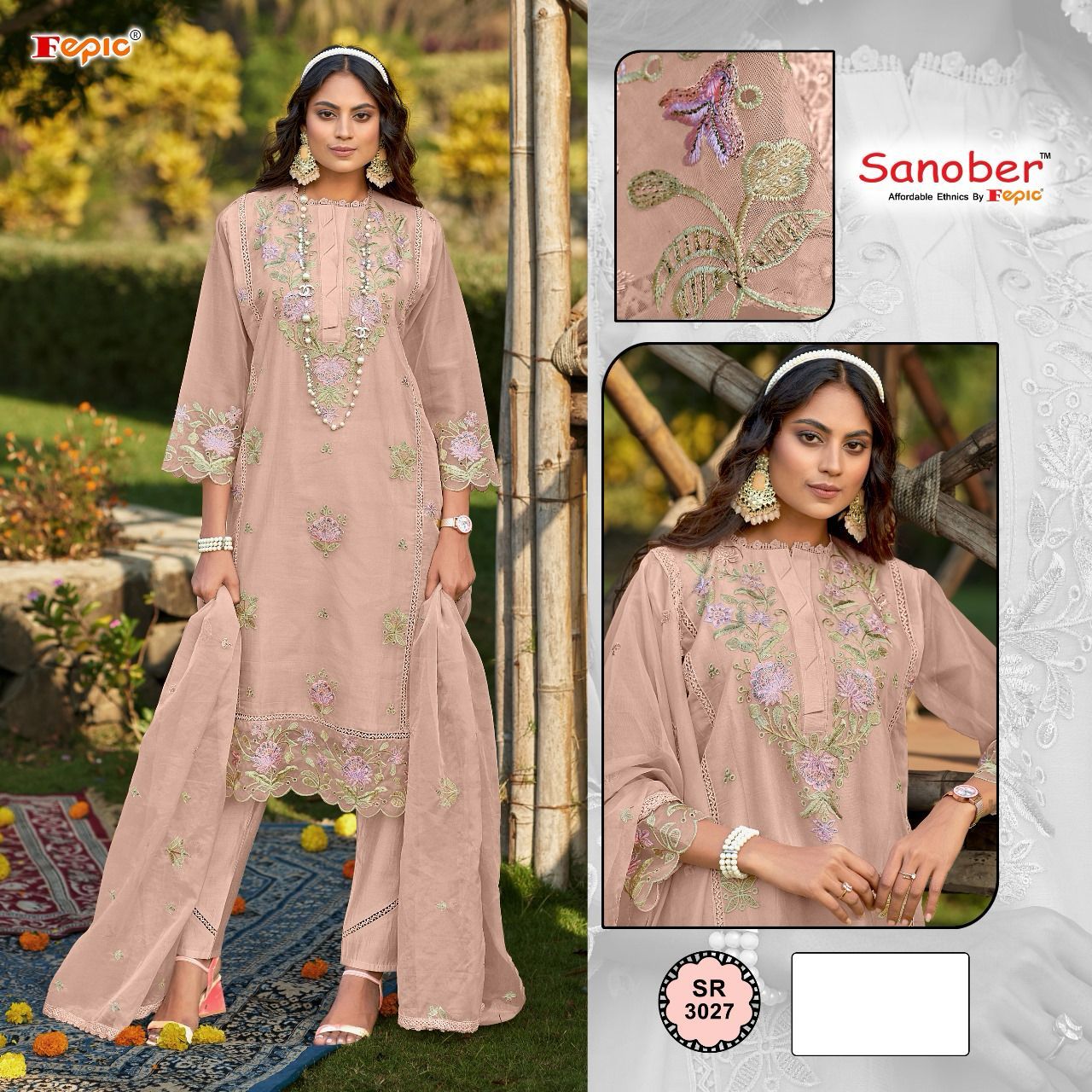 3027-Sanober Fepic Organza Pakistani Readymade Suits