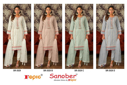 3029-Sanober Fepic Organza Pakistani Readymade Suits