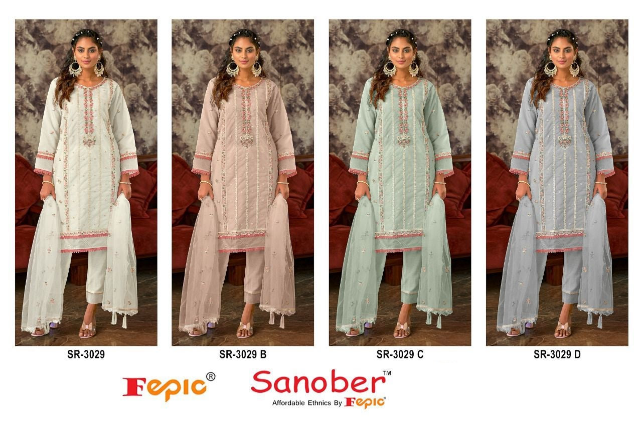 3029-Sanober Fepic Organza Pakistani Readymade Suits