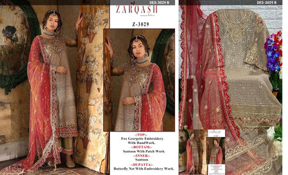 3029 Zarqash Fox Georgette Pakistani Salwar Suits
