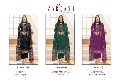 3031 Zarqash Georgette Pakistani Salwar Suits