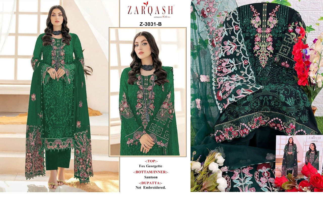 3031 Zarqash Georgette Pakistani Salwar Suits
