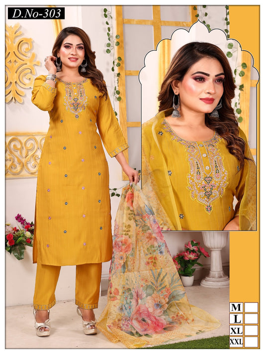 303 Ladli Silk Readymade Pant Style Suits