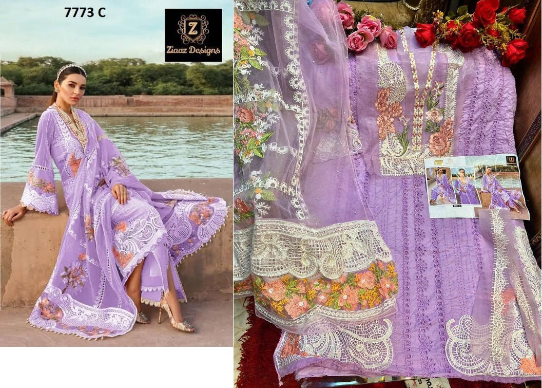 303 Ziaaz Designs Cotton Pakistani Salwar Suits